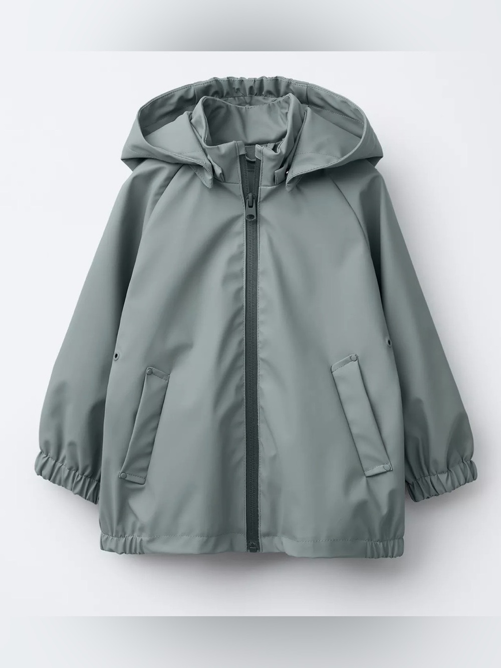 Zara Kids RUBBERIZED RAINCOAT WITH REMOVABLE HOOD, size 5
